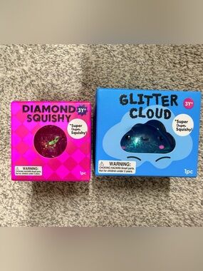 J’adore Diamond Squishy & Glitter Cloud Set - Pink and Blue